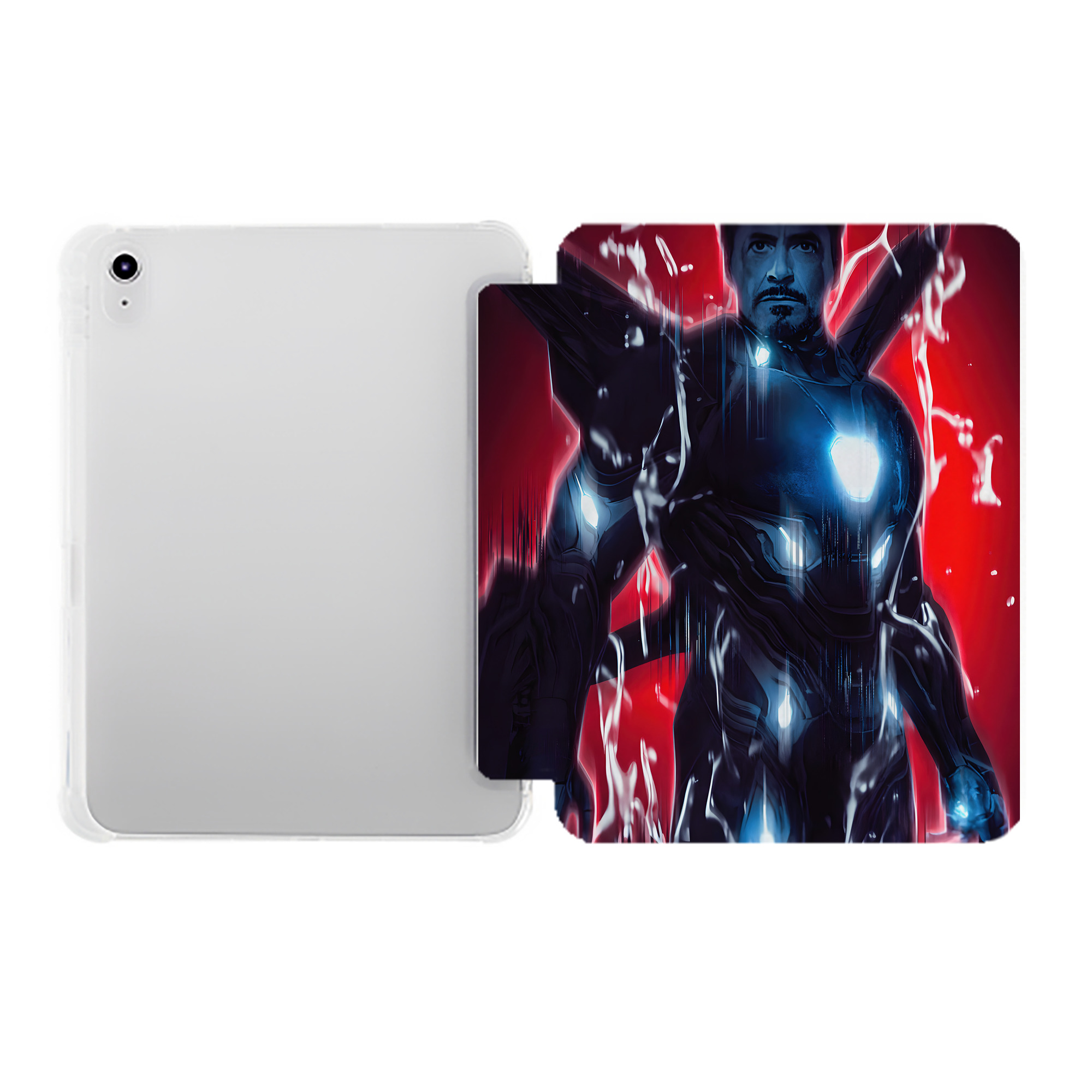 （画像用） アベンジャーズ The Avengers IPad ケース ペン収納付き 三つ折りスタンド PUレザー×シリコン 対応機種9.5/10.5/10.9インチ